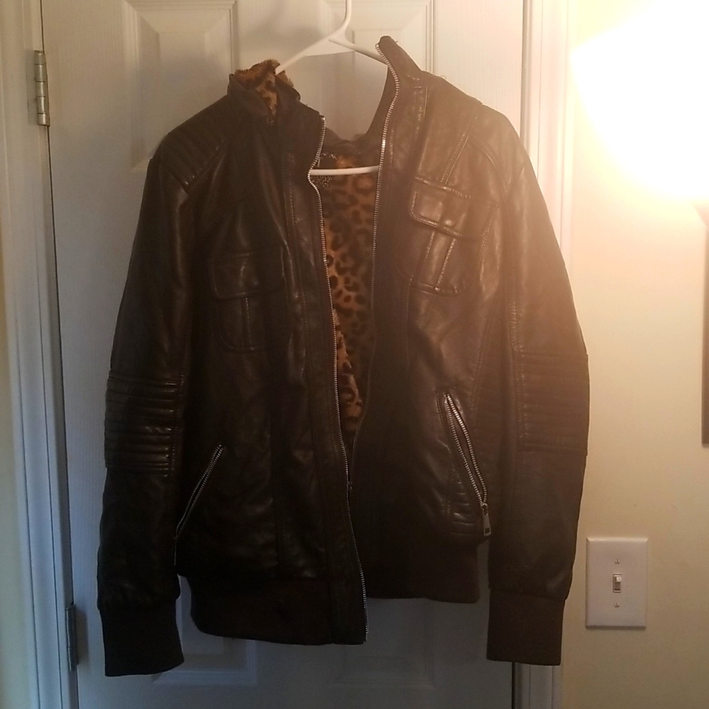 Winter jacket faux leather